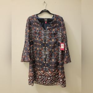 COPY - NWT Vince Camuto Shift Dress with front tie, bell sleeve